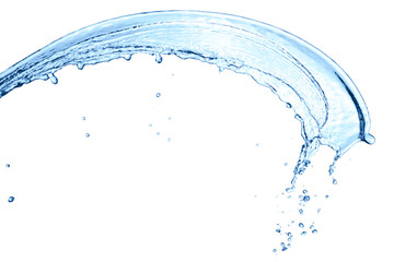 Water splash isolated on white background
