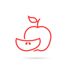 piece of red apple logo