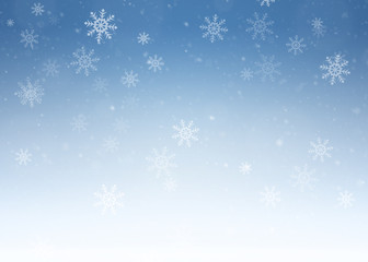 Naklejka na ściany i meble Christmas blue snow background 1