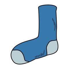 Sock cartoon isolated