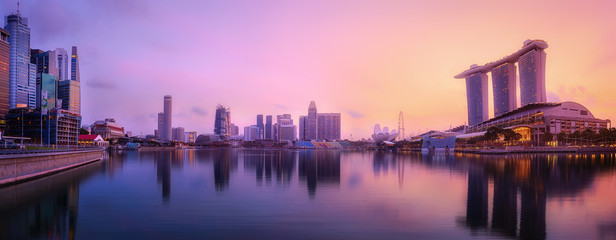 Singapore skyline background