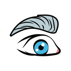 Eye pop art cartoon