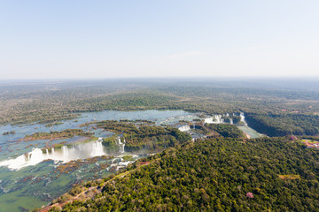 Iguazu falls helicopter view, Argentina