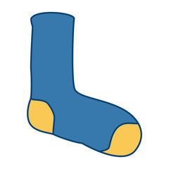 Sock cartoon isolated