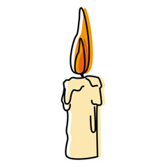 Christmas candle pop art cartoon