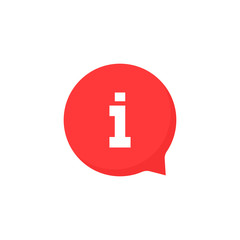 simple red information icon bubble