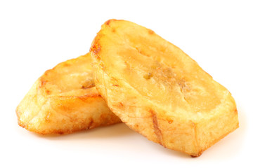 Fried banana slices