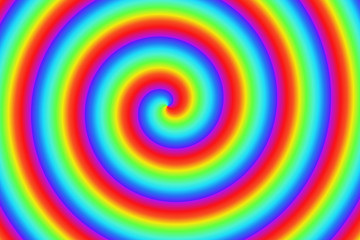 colorful spiral in rainbow colors