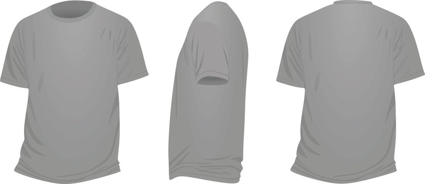 Grey T Shirt. Vector Illustration