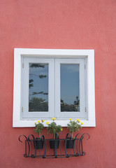 Fototapeta na wymiar Rustic wooden window