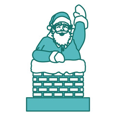 Santa claus in chimney        icon