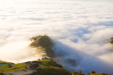 Carpet of clouds from mountain top