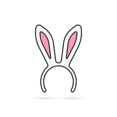 linear bunny ears mask logo