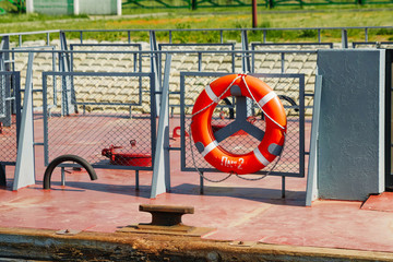 Life buoy on a cruise ship