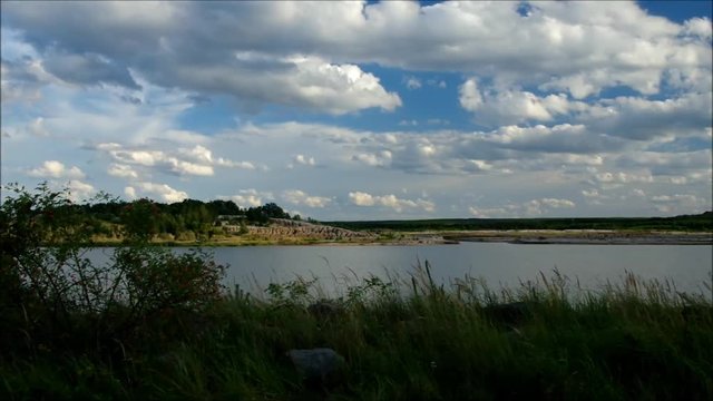 Schlabendorfer See, Landschaft in der Lausitz im Herbst