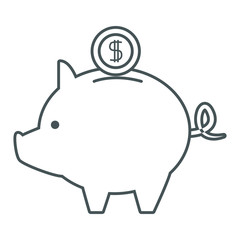 Piggy savings symbol