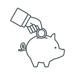 Piggy savings symbol