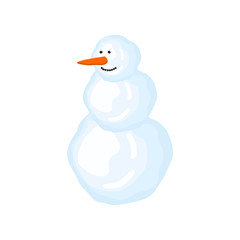 Snowman isolated. Christmas new year vector illustration