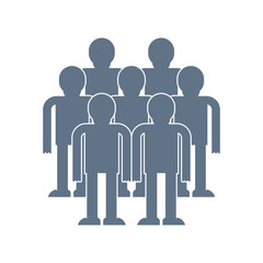 Crowd of people icon. throng isolated. Society Vector illustration