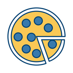 Fototapeta premium Big pizza symbol