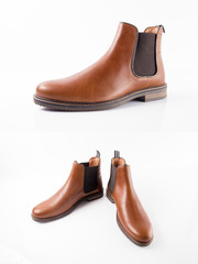 Group of shoes on isolated background, comfortable footwear.