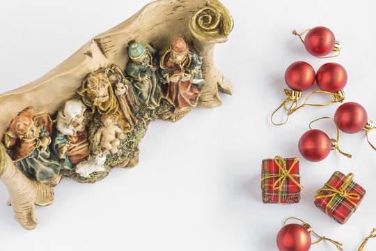 Christmas ornament, Birth of Jesus in the manger