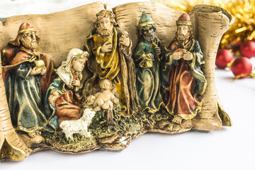 Christmas ornament, Birth of Jesus in the manger