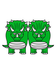 2 freunde team paar pärchen cool hörner triceratops groß comic cartoon dinosaurier saurier dino