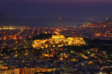 Acropolis Sunset over Athens, Greece