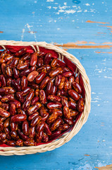 Raw pure speckled kidney beans