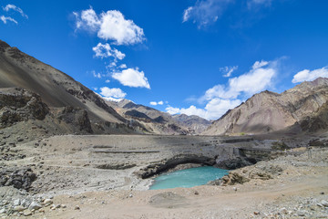 On the road in Leh Ladakh landscape.