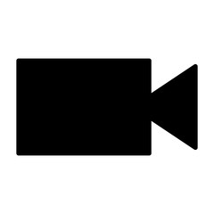 Video camera silhouette icon. Vector illustration