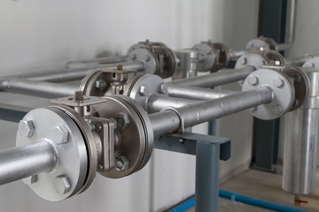 High pressure hoses and valves.