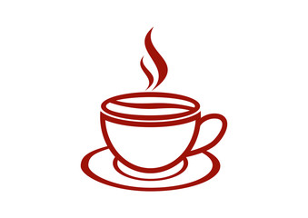 Coffee Bean Cup Illustration Logo Symbol
