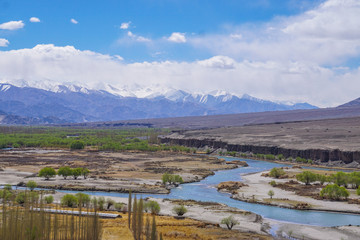 On the road in Leh - Ladakh landscape.