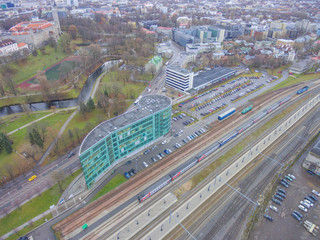 Fototapeta premium rail station in city Tallinn