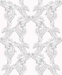 Baroque pattern for invitation, wedding, greeting cards. Vector illustration handmade ornament decors