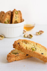 Homemade biscotti cantucci, Italian traditional sweets biscuits (cookies) from tuscany. Biscuits...