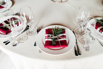 Beautifully served banqued table