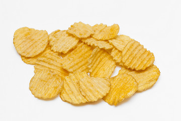 Ribbed potato chips with spices