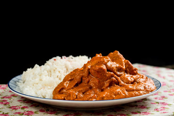 Handmade Indian curry chicken rice