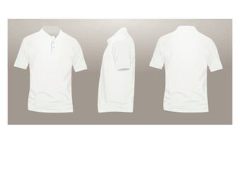 White polo t shirt template. vector illustration
