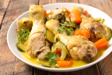 chicken leg stew with vegetable