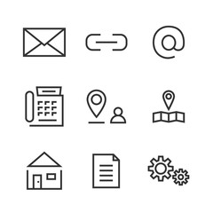 9 Contact Line Icons