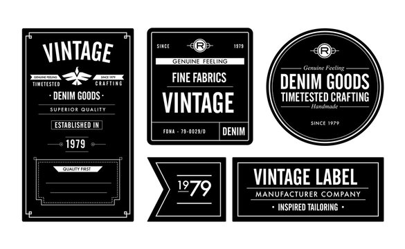 Denim Goods Vintage Labels & Hang Tag