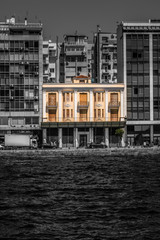 Old and New... Beautiful Hundred Years Old Building Among New Ones, at Thessaloniki City,