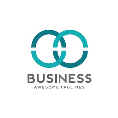 curved shapes color logo ,vector logo template for business company,Technology logotype  