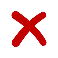 Fototapeta premium cross red flat design