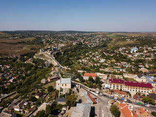 Fototapeta na wymiar Aerial view of Kamianets-Podilskyi city in Ukraine