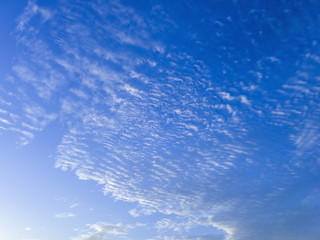 Naklejka na ściany i meble Clouds were floating across the blue sky.